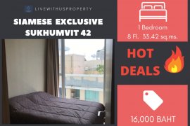 1 Bedroom Condo for rent in Siamese Exclusive Sukhumvit 42, Phra Khanong, Bangkok near BTS Ekkamai