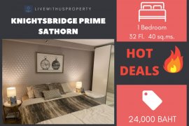 1 Bedroom Condo for rent in Knightsbridge Prime Sathorn, Thung Wat Don, Bangkok near BTS Sueksa Witthaya