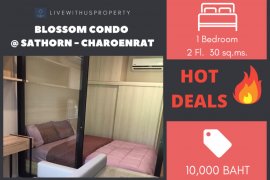 1 Bedroom Condo for rent in Blossom Condo @ Sathorn-Charoenrat, Thung Wat Don, Bangkok near BTS Surasak