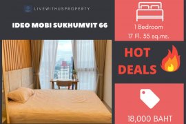 1 Bedroom Condo for rent in IDEO Mobi Sukhumvit 66, Bang Na, Bangkok near BTS Udom Suk