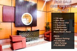 3 Bedroom Condo for sale in One Gateway Place, Barangka Ilaya, Metro Manila near MRT-3 Boni