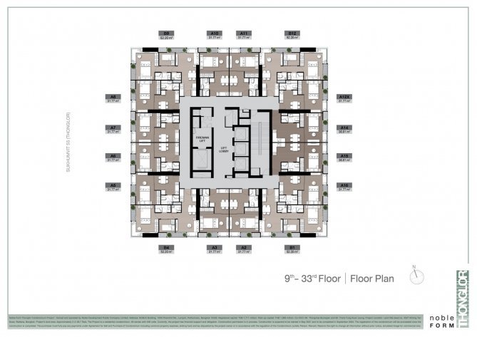 9th - 33rd Floor